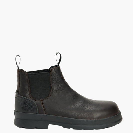 Muck Boot Company Men's Chore Farm Leather Comp Toe Chelsea Boot - Black Coffee