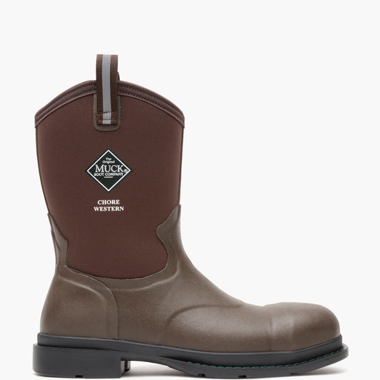 Muck Boot Company Men's Chore Western Alloy Toe Work Boot - Brown