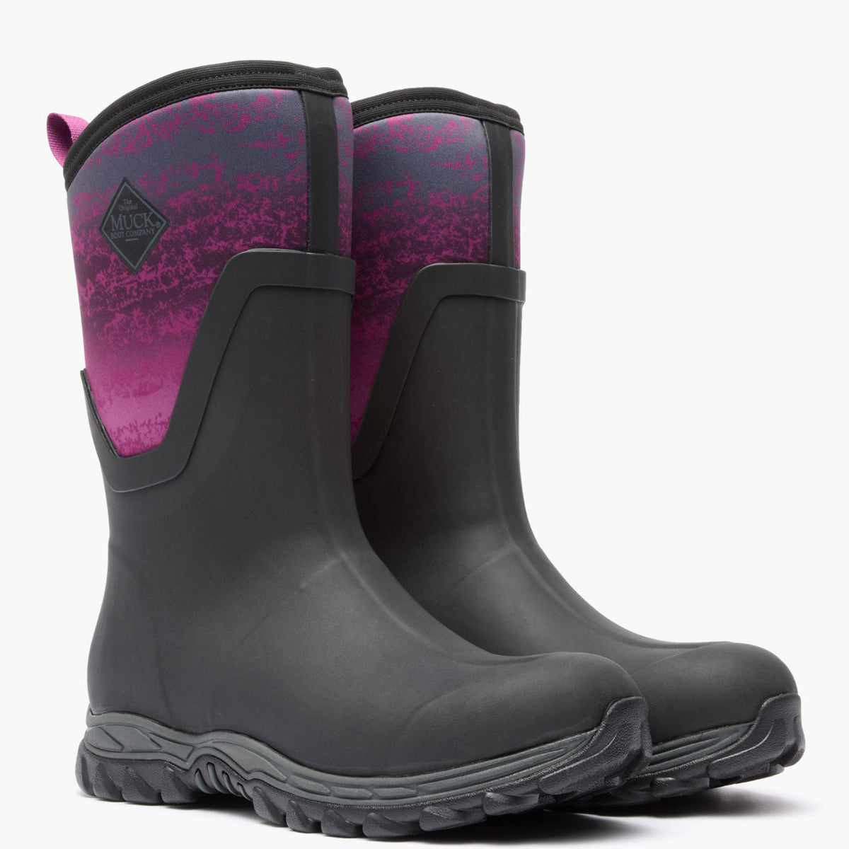 Muck Boot Company Women's Arctic Sport II Mid Boot - Black/Magenta Digi