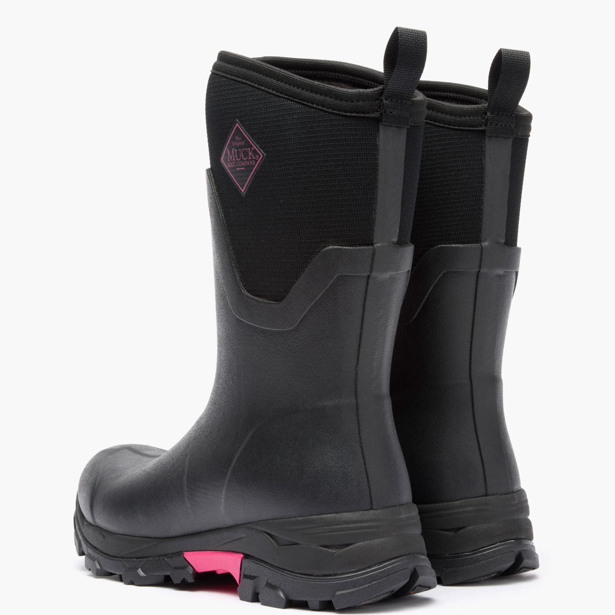 Muck Boot Company Women's Arctic Ice Mid Boot + Vibram Arctic Grip A.T. - Black/Pink