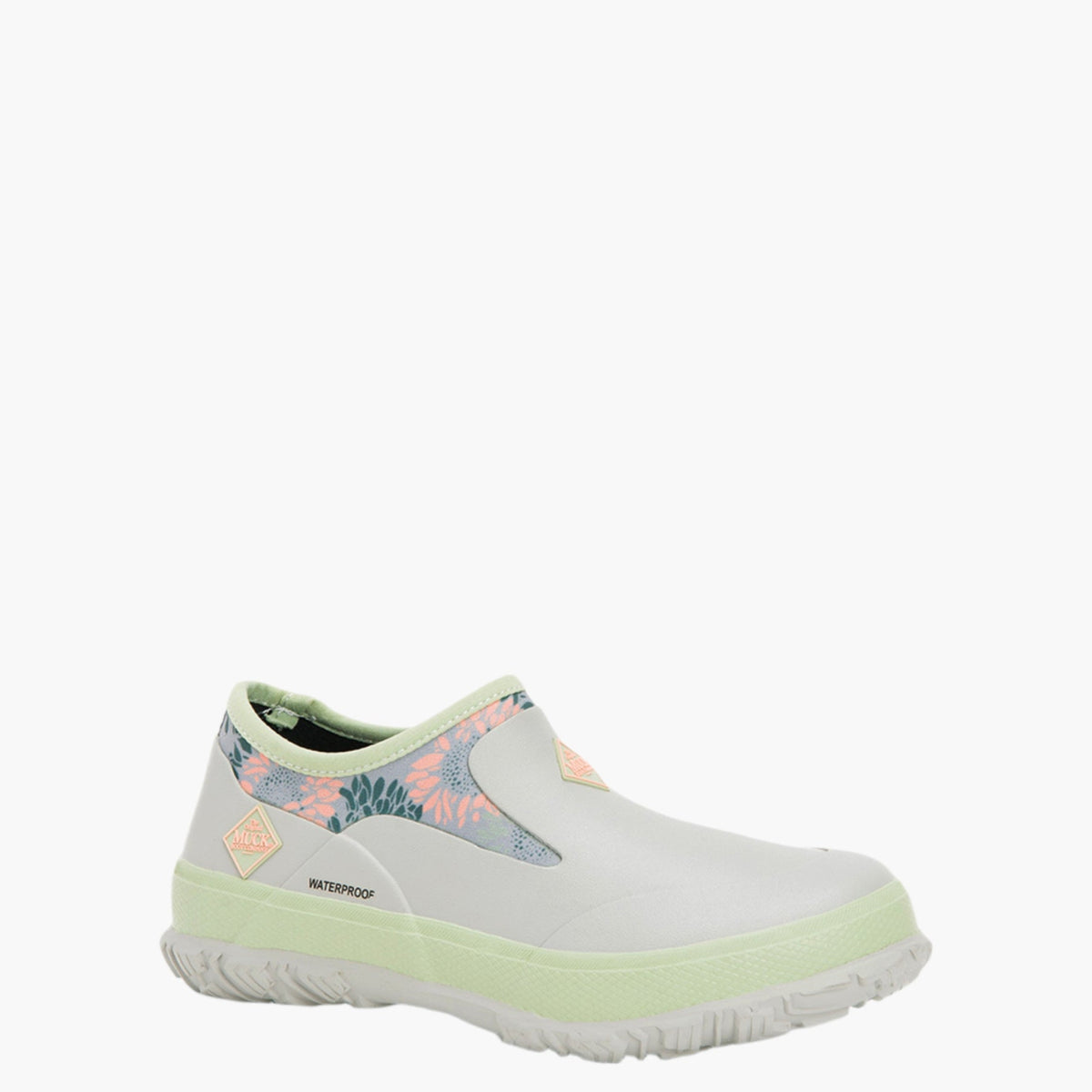 Muck Boot Company Women's Forager Low Slip On - Light Gray/Sunflower