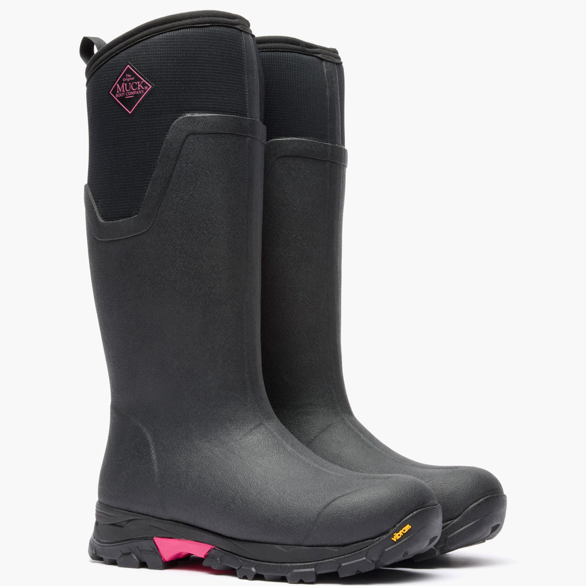 Muck Boot Company Women's Arctic Ice Tall Boot + Vibram Arctic Grip A.T. - Black/Pink