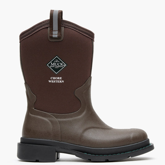 Muck Boot Company Big Kids' Chore Western Boot - Brown