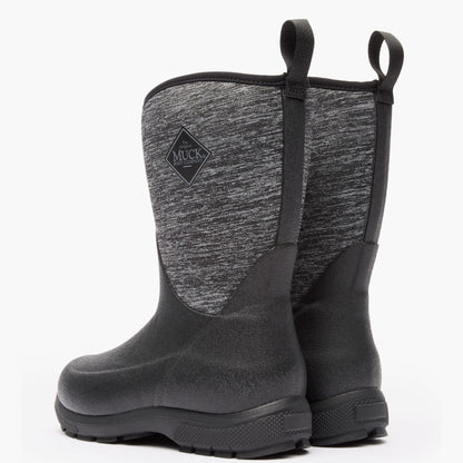 Muck Boot Company Kids' Element Boot - Black/Heather Jersey